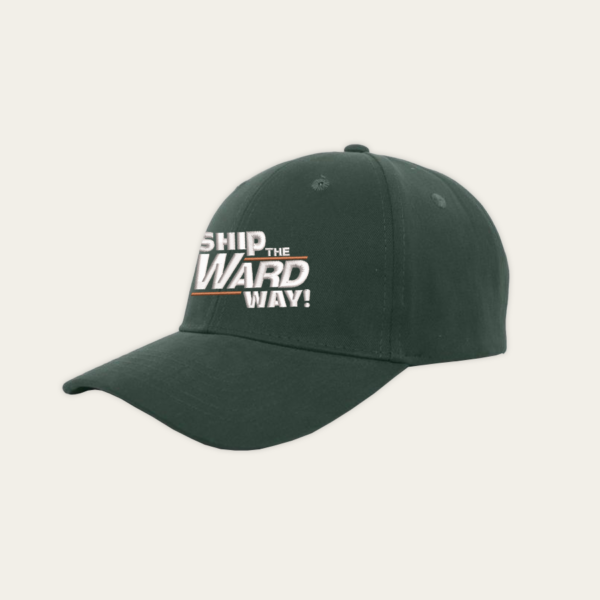 Pacific Brushed Cotton Adjustable Cap Forest Green with White Thread