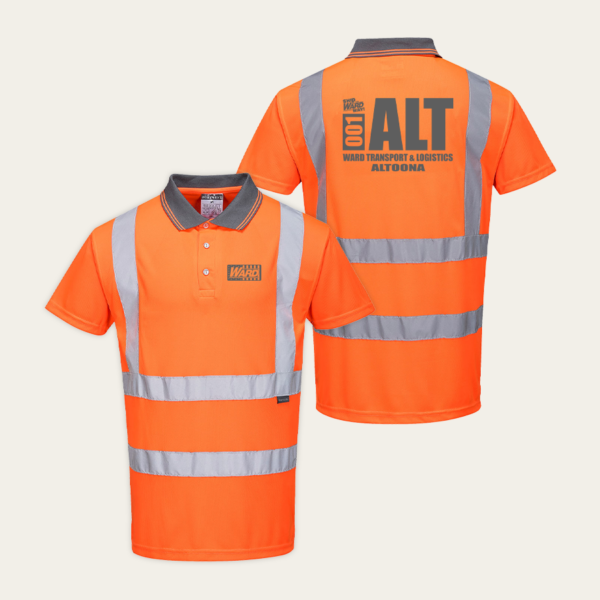 Portwest® Safety Orange 100% Polyester Short Sleeve Polo Shirt