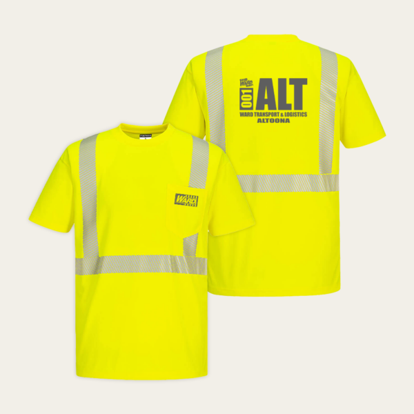 Portwest Safety Yellow 100% Polyester Pin Mesh Segmented Reflective Short Sleeve T-Shirt