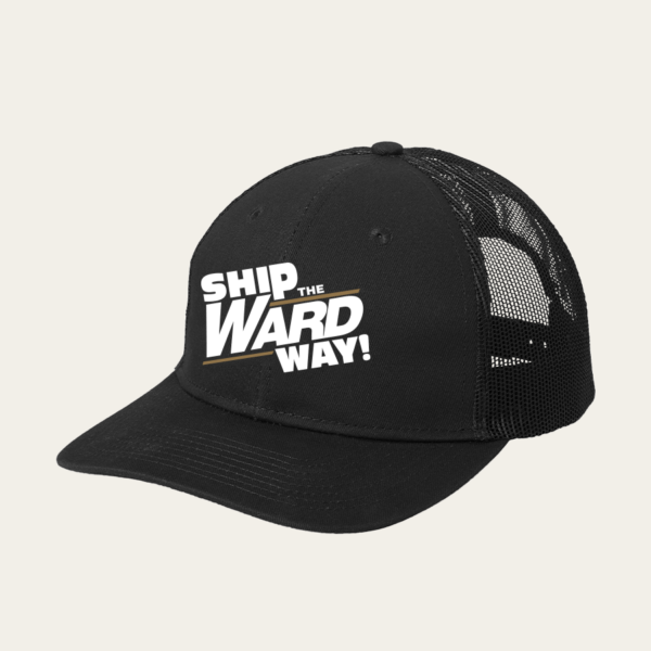 Black Port Authority Snapback Trucker Cap with Ship the Ward Way!