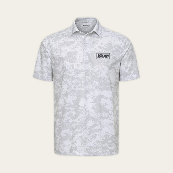 Paragon White Monterey Printed Polo